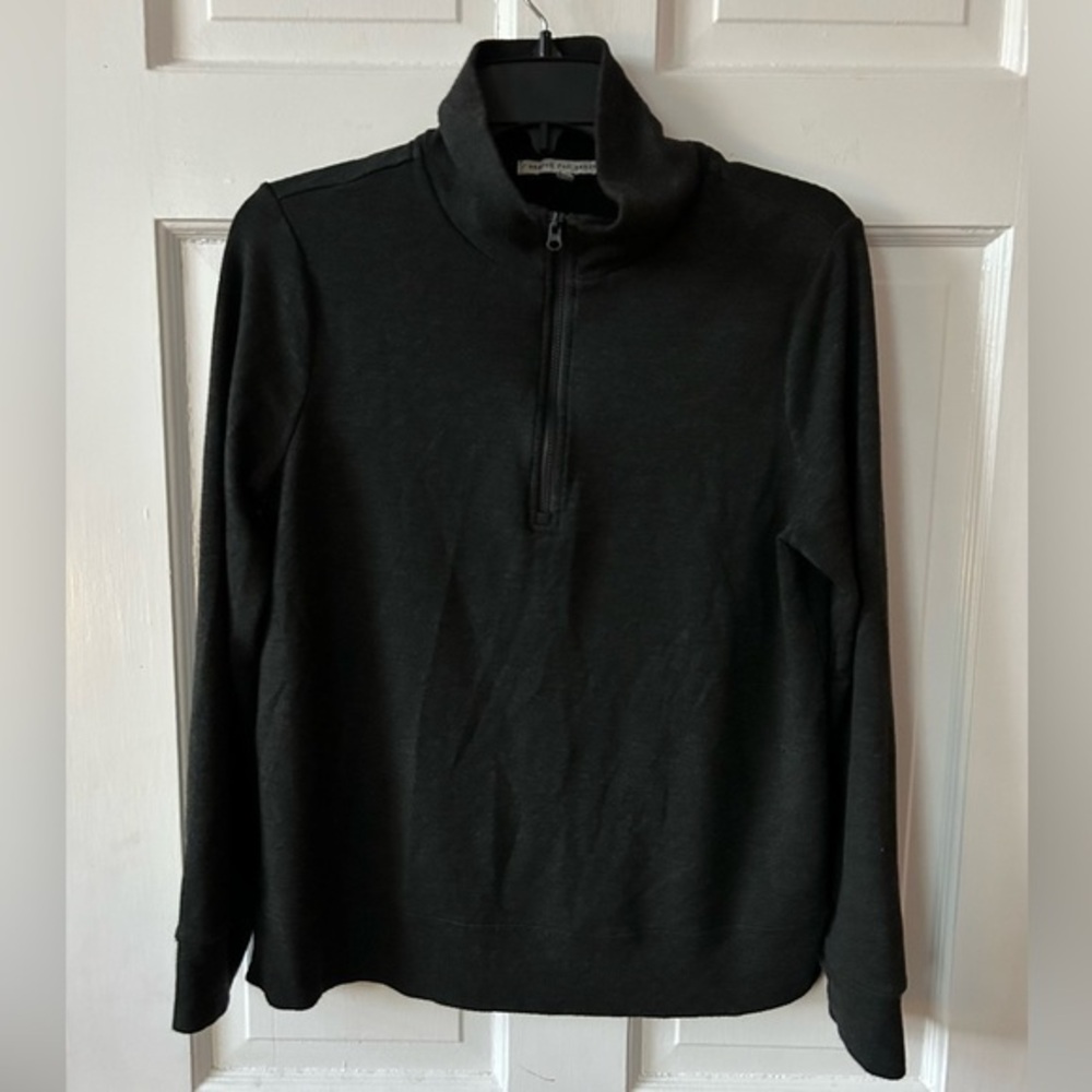 Search for Sanity Soft & Comfy Black Half Zip Women’s Pullover Sweatshirt Size S